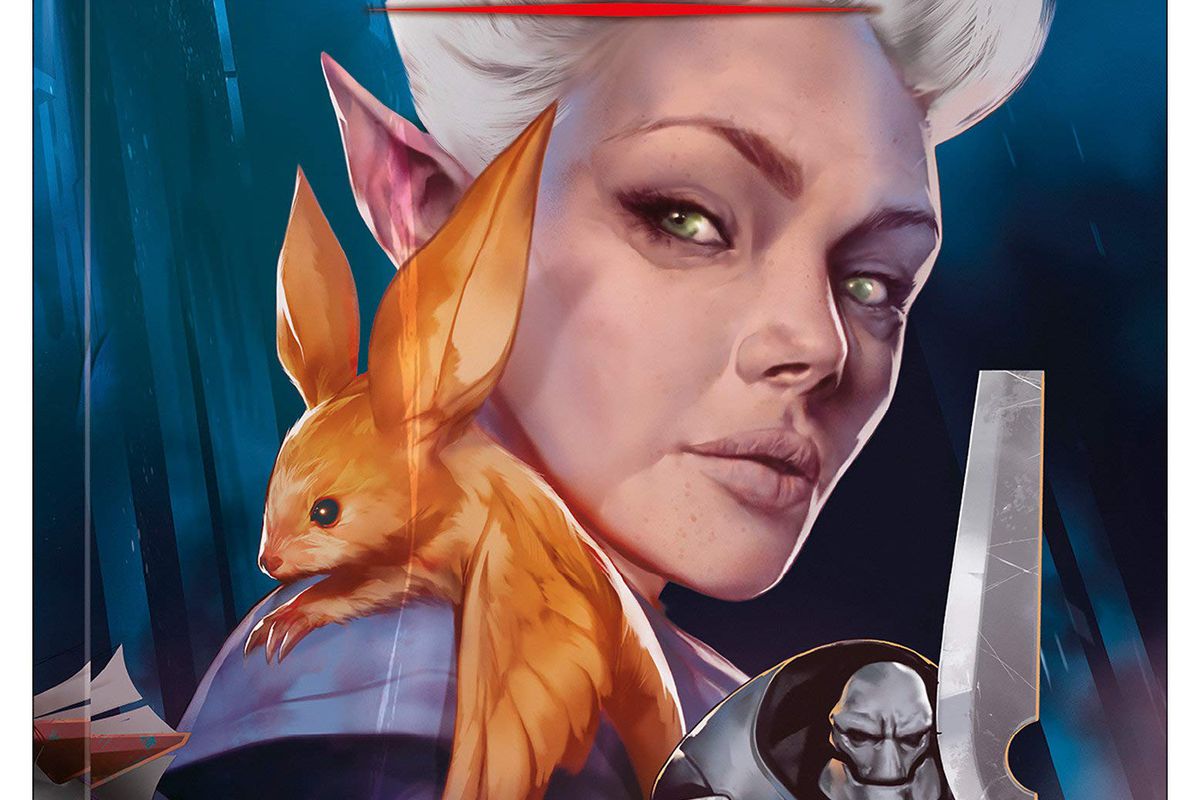 Cover art for Eberron: Rising from the Last War featuring a woman with a bat on her shoulder.