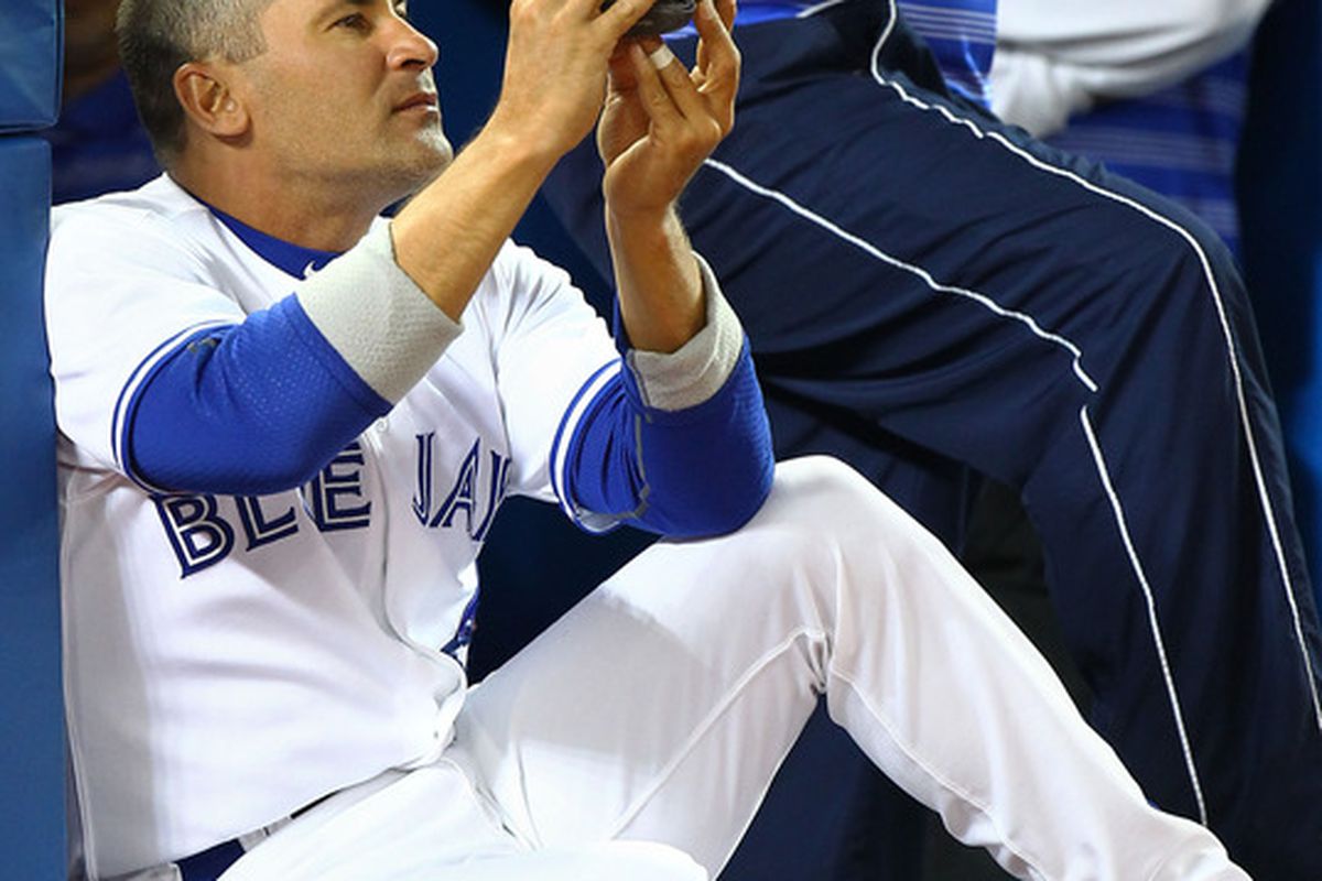 If you attend Bluebird Banter Day maybe Omar Vizquel will take a picture of you! Mandatory Credit: Tom Szczerbowski-US PRESSWIRE