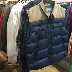Men's quilted vest, $45