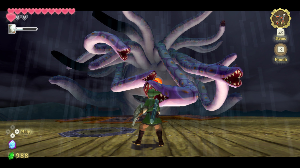 The Abyssal Leviathan Tentalus boss battle from The Legend of Zelda: Skyward Sword HD