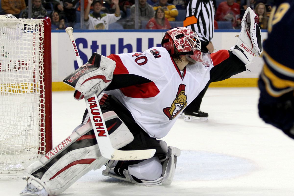 Robin Lehner's play has been a bright spot for the Senators this season. 