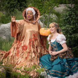 Mack as Marie, the Fairy Godmother, and Amy Shreeve Keeler as Cinderella in the Tuesday/Thursday/Saturday cast of Hale Centre Theatre's "Cinderella."