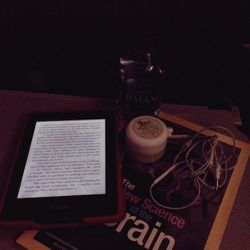 Also important: Eye mask, white noise app on my phone, water, and Kindle.
