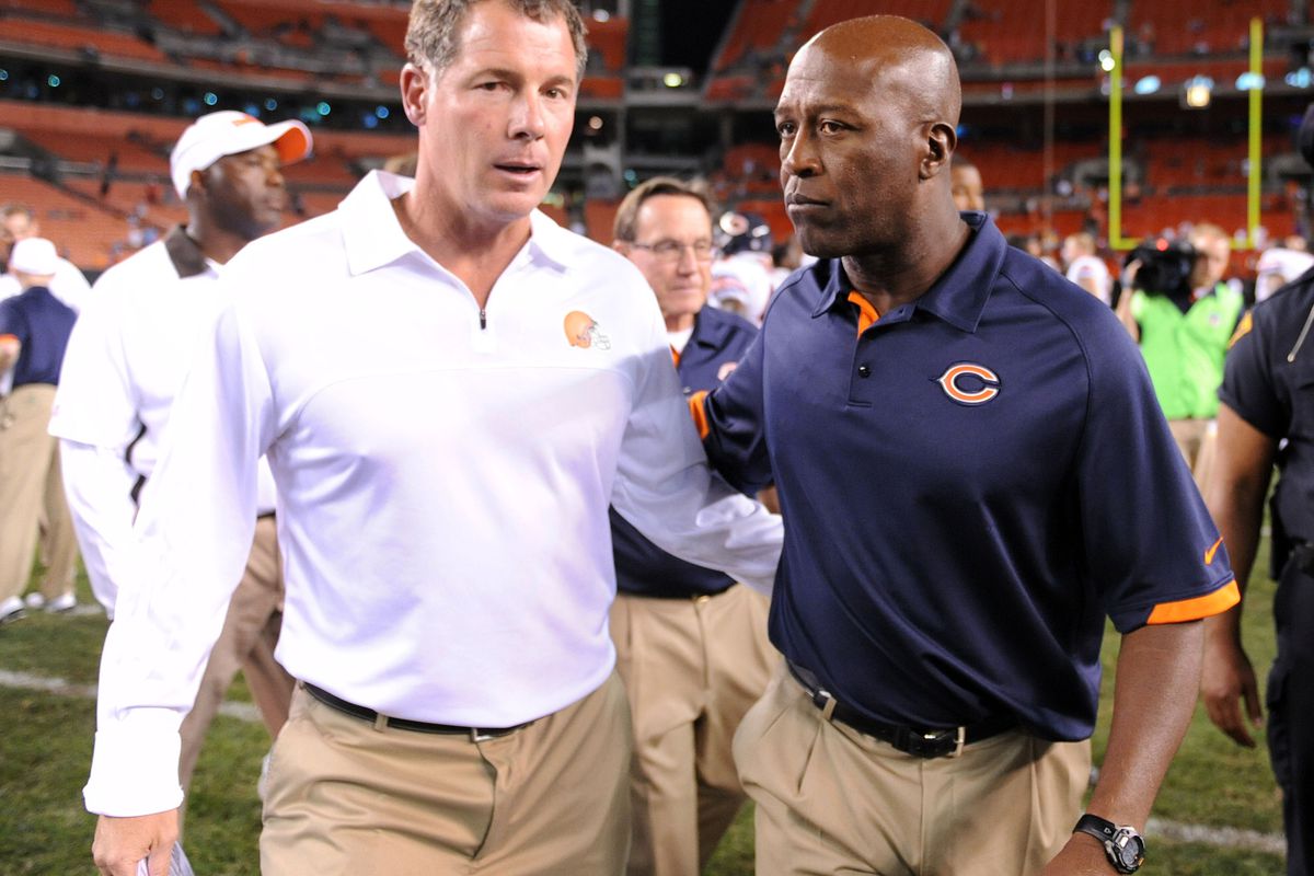 "Lovie, I don't like these guys any more than you do, but come on, lighten up, at least no one got hurt."