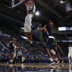 The New Hampshire Wildcats take on the UConn Huskies in a men’s college basketball game at the XL Center in Hartford, CT on November 24, 2018.