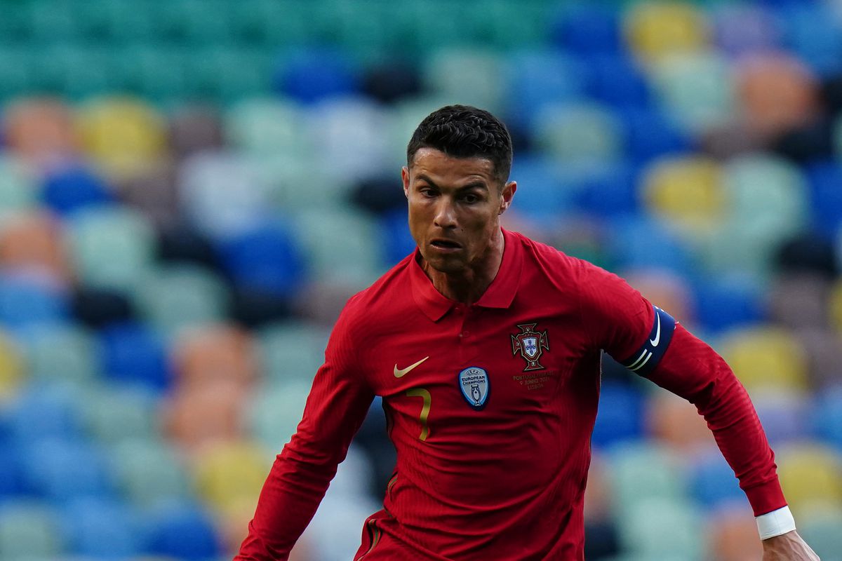 Cristiano Ronaldo of Portugal and Juventus in action during the International Friendly match between Portugal and Israel at Estadio Jose Alvalade on June 9, 2021 in Lisbon, Portugal.