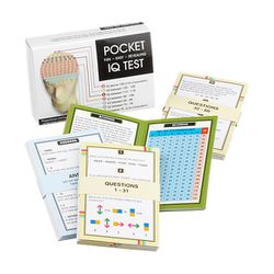 For the know-it-all:  Pocket IQ Test, <a href="http://www.cb2.com/15-tops/gifts/pocket-iq-test/s404527">$9.99</a> at CB2