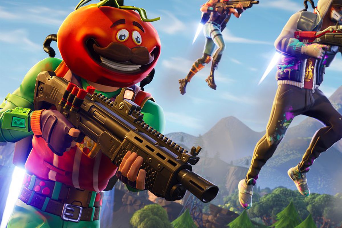 Fortnite — group of four with jetpacks