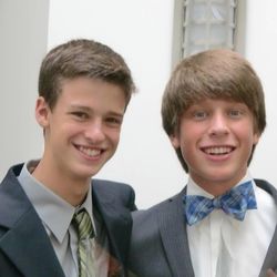 Stephen and Josh Pinnock at their school's homecoming dance on Oct. 8, 2011.