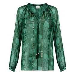 Embroidered Peasant Blouse in Green Python Print, $44.99 (Target.com Exclusive)
