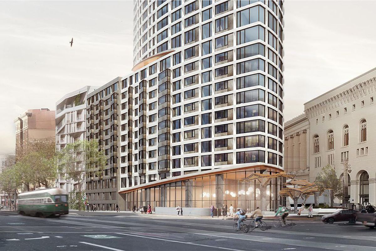 A rendering of the One Oak building on Van Ness.
