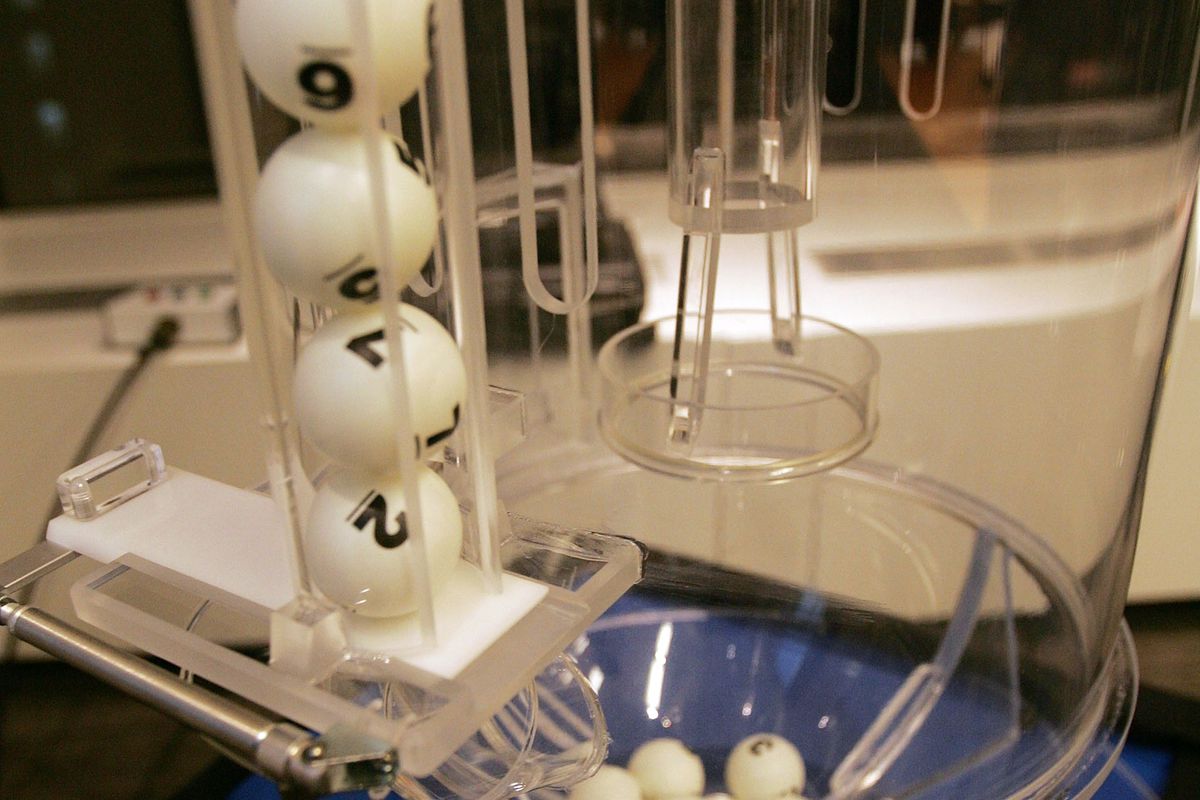 The final order of balls '2756' rest in the lottery machine during the 2008 NHL Draft Drawing on April 7, 2008 at the National Hockey League headquarters in New York City.