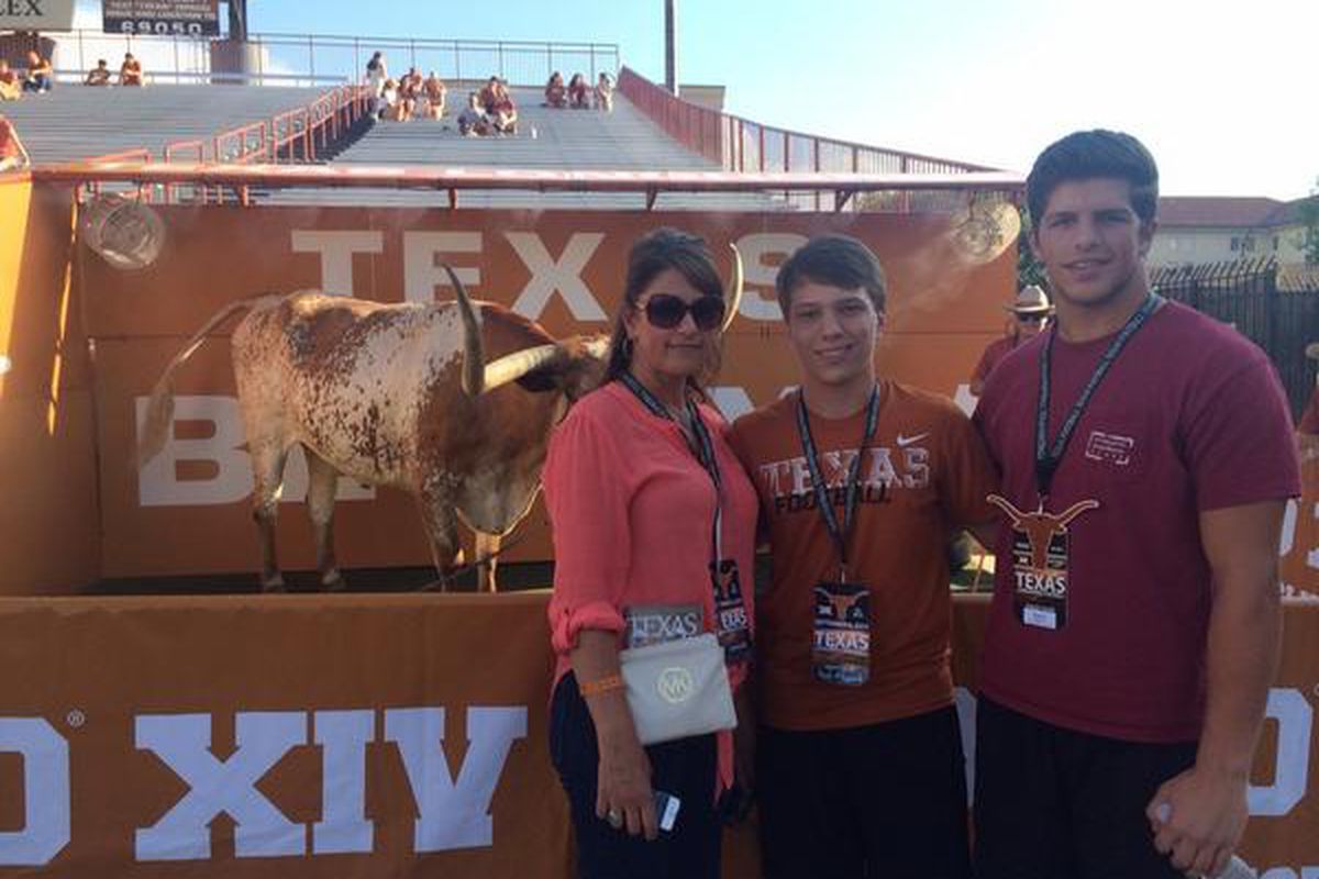 Andrew Fitzgerald (right) and family on a Texas visit in 2014
