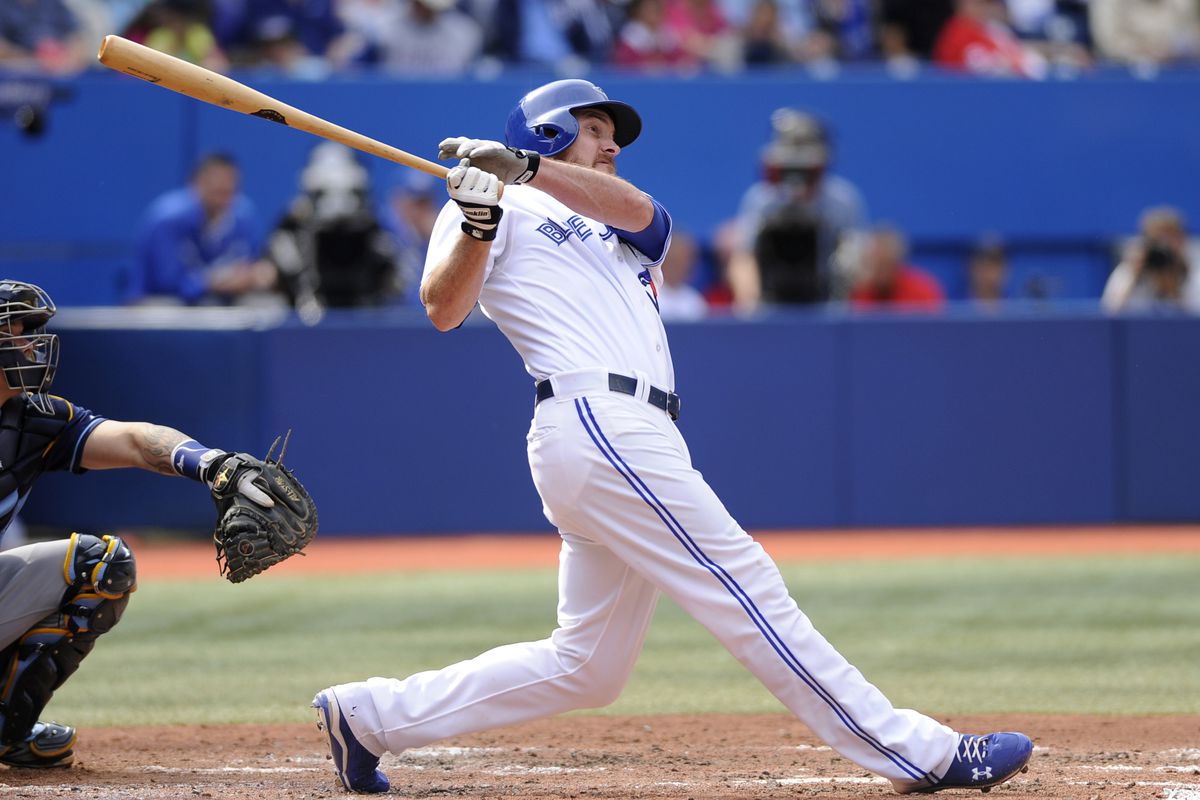 Ryan Langerhans swinging a bat.