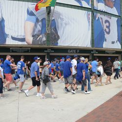 2:28 p.m. Wrigley tour group moving from Gate F to Gate D - 