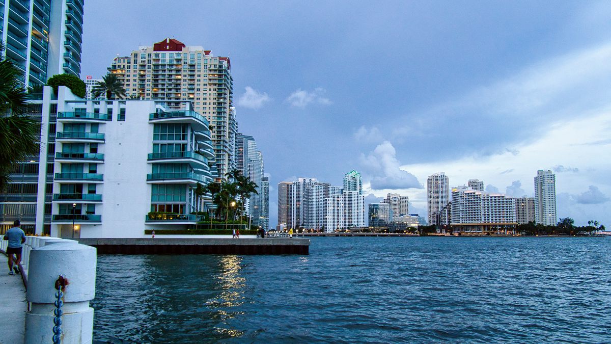 Buildings on Miami’s shoreline in Brickell.