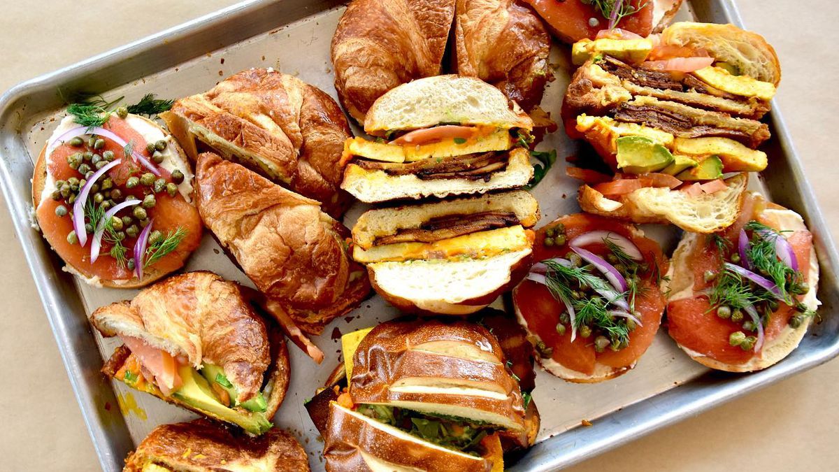 Vegan breakfast sandwiches from Rebel Cheese