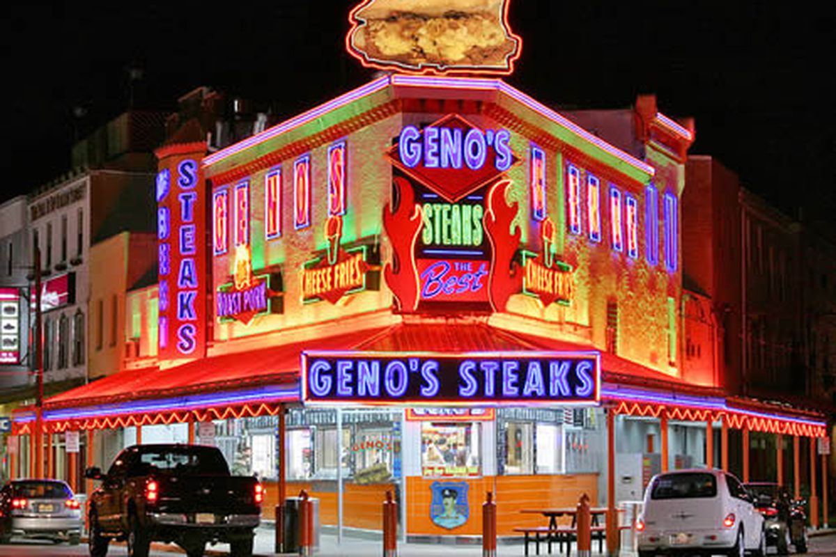 Get your Cheesesteak with a punch in the face. Credit: Geno's Steaks