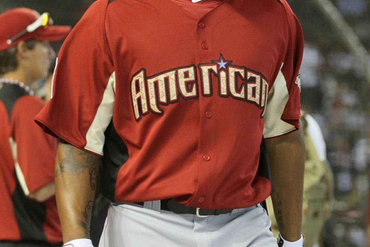 PHOENIX, AZ - JULY 11:  American League All-Star Howie Kendrick #47 of the Los Angeles Angels of Anaheim looks on during the Gatorade All-Star Workout Day at Chase Field on July 11, 2011 in Phoenix, Arizona.  (Photo by Jeff Gross/Getty Images)