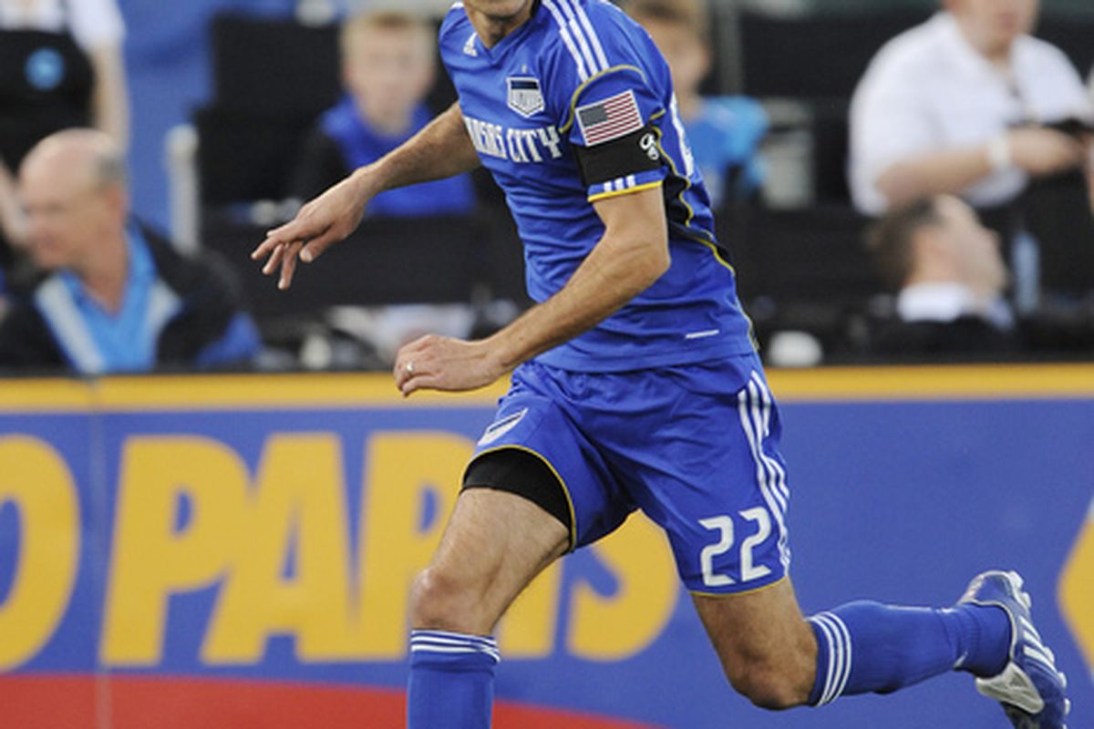 KANSAS CITY, MO - APRIL 10: Davy Arnaud #22 of the Kansas City Wizards advances the ball during the game against the Colorado Rapids on April 10, 2010 at Community America Park in Kansas City, Kansas. (Photo by G. Newman Lowrance/Getty Images)