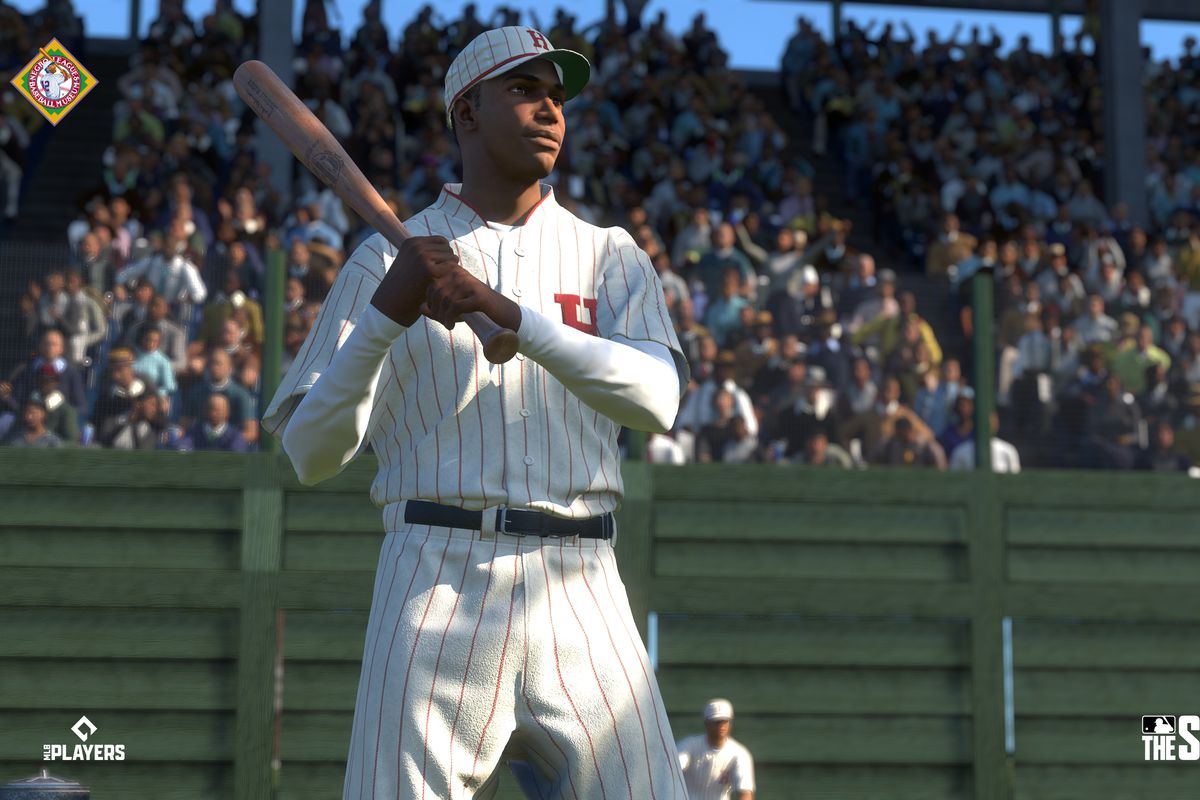 Martín Dihigo of the Hilldale Giants holds a bat in MLB The Show 23’s Storylines mode