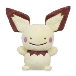 Ditto as Pichu: available at the <a class="ql-link" href="https://www.pokemoncenter.com/plush/plush-collections/ditto/ditto-as-pichu-pok%C3%A9-plush-%28standard-size%29---7-701-00035" target="_blank">Pokémon Center</a>.