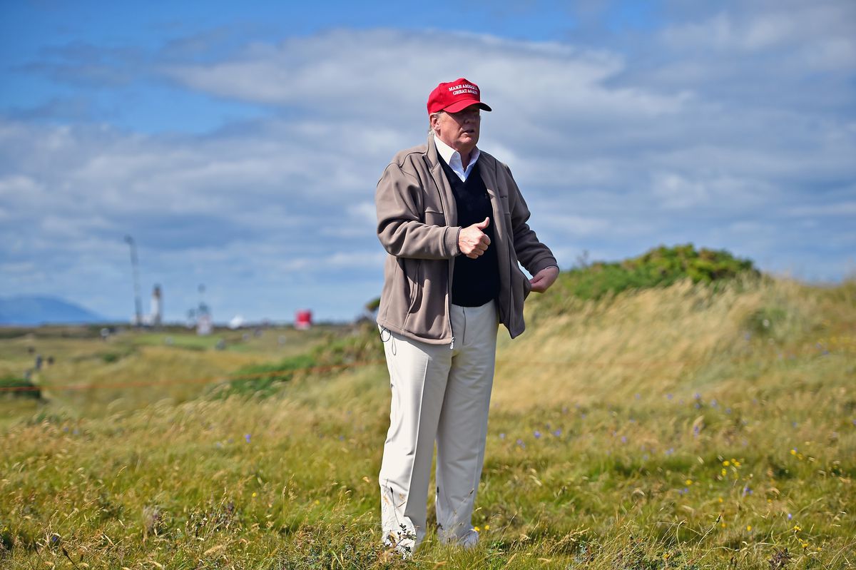 Republican Presidential Candidate Donald Trump Visits His Scottish Golf Course