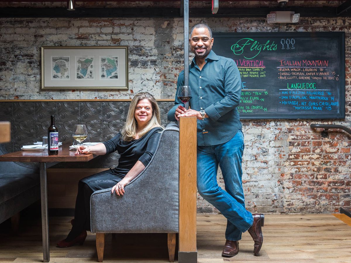 Cork Market &amp; Wine Bar co-owners Diane Gross and Khalid Pitts at their new location at 1805 14th Street NW.