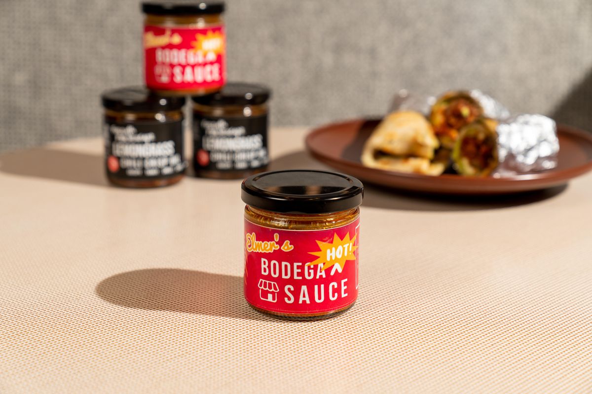 Bodega sauce in the jar.