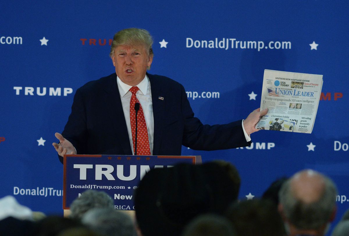 Republican Presidential Candidate Donald Trump Campaigns In Nashua, New Hampshire