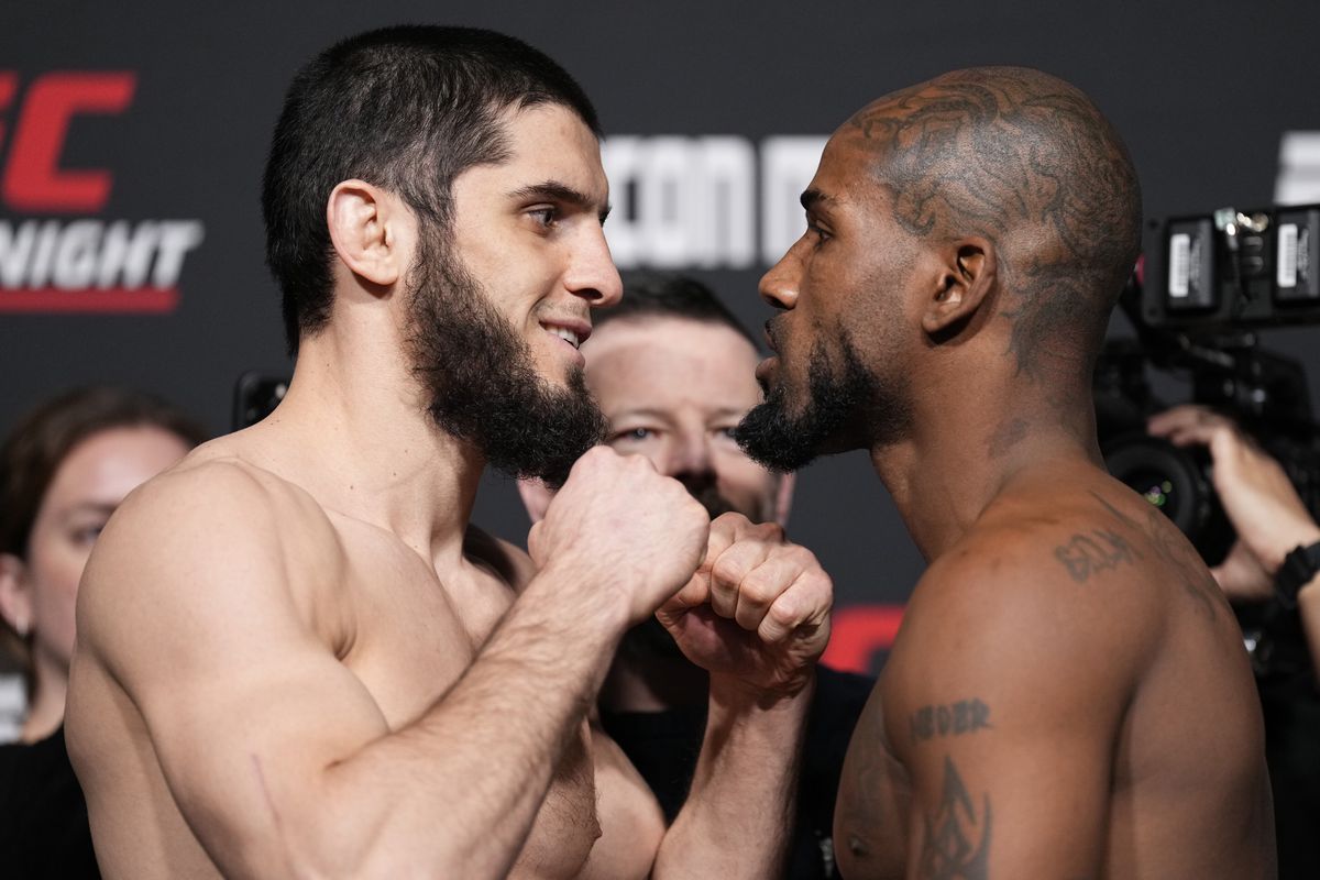 Islam Makhachev and Bobby Green at UFC Vegas 49