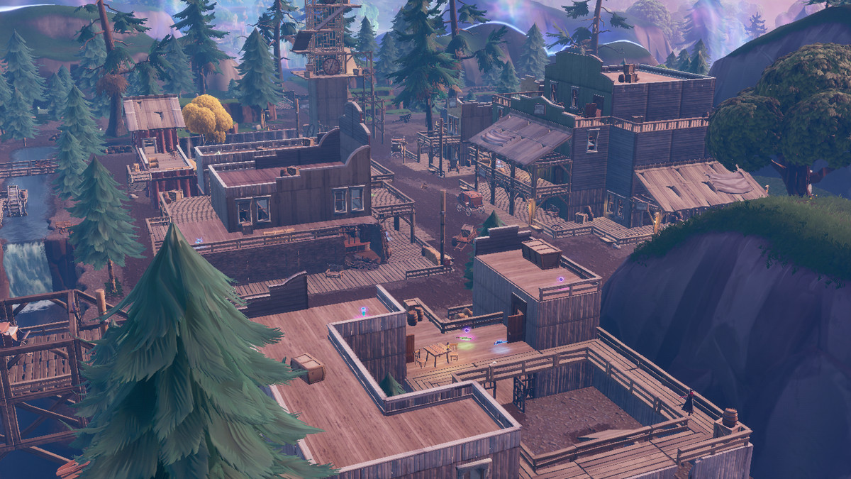 An Old West town where Tilted Towers used to be