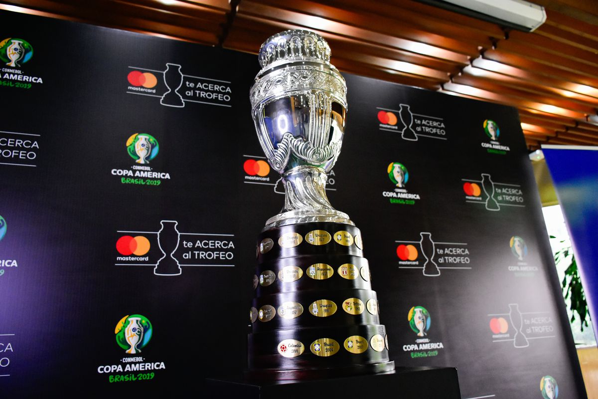 The Copa America trophy in Colombia