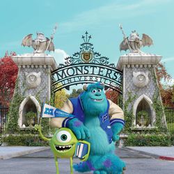 Mike, left, and Sulley in "Monsters University."
