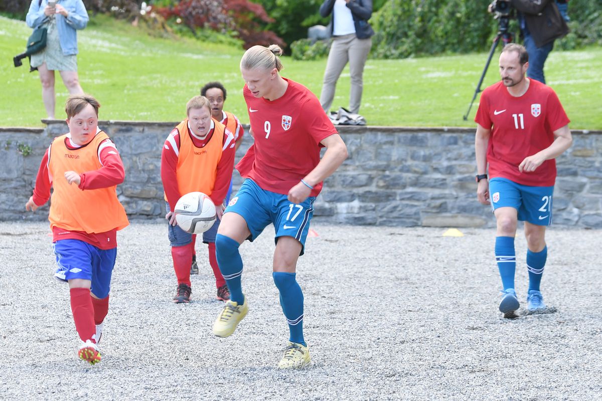 Norwegian Royals Play A Friendly Football Match At Skaugum Arena