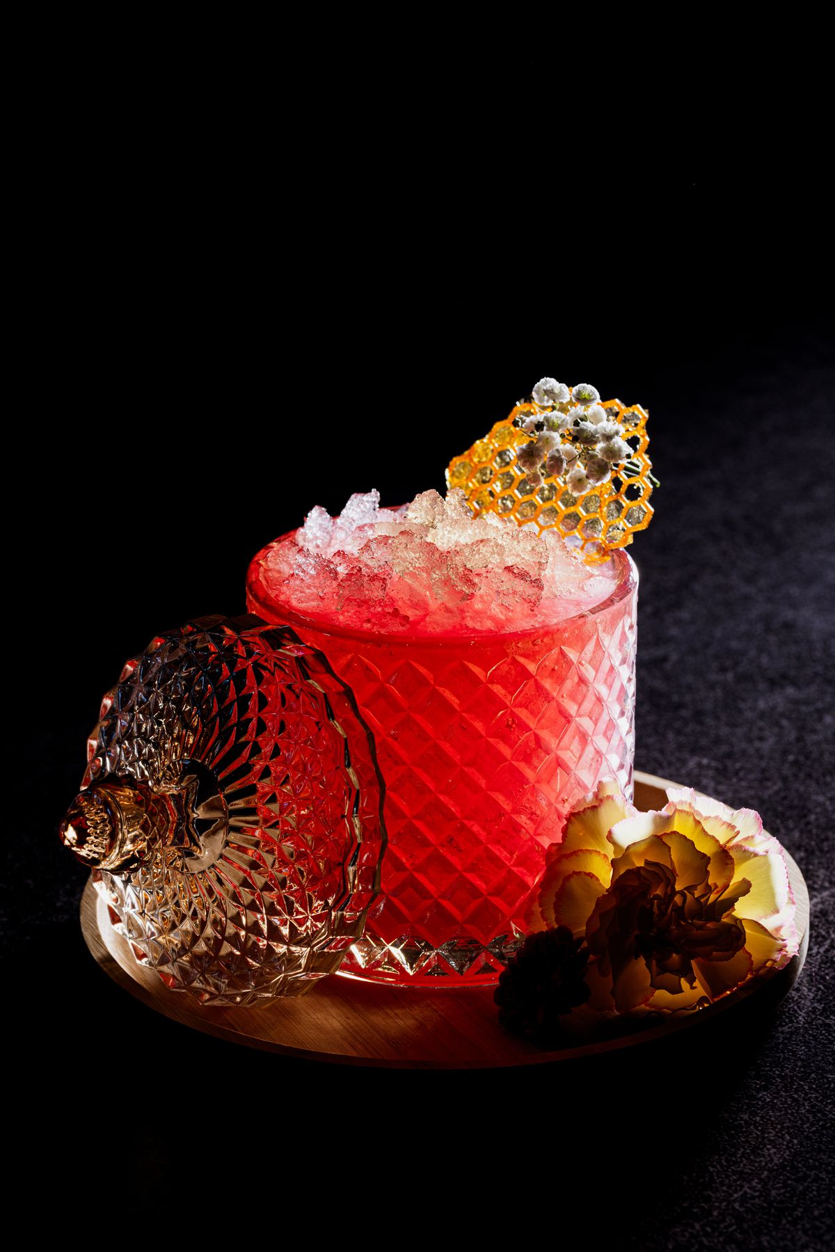 A cocktail in a candy jar.