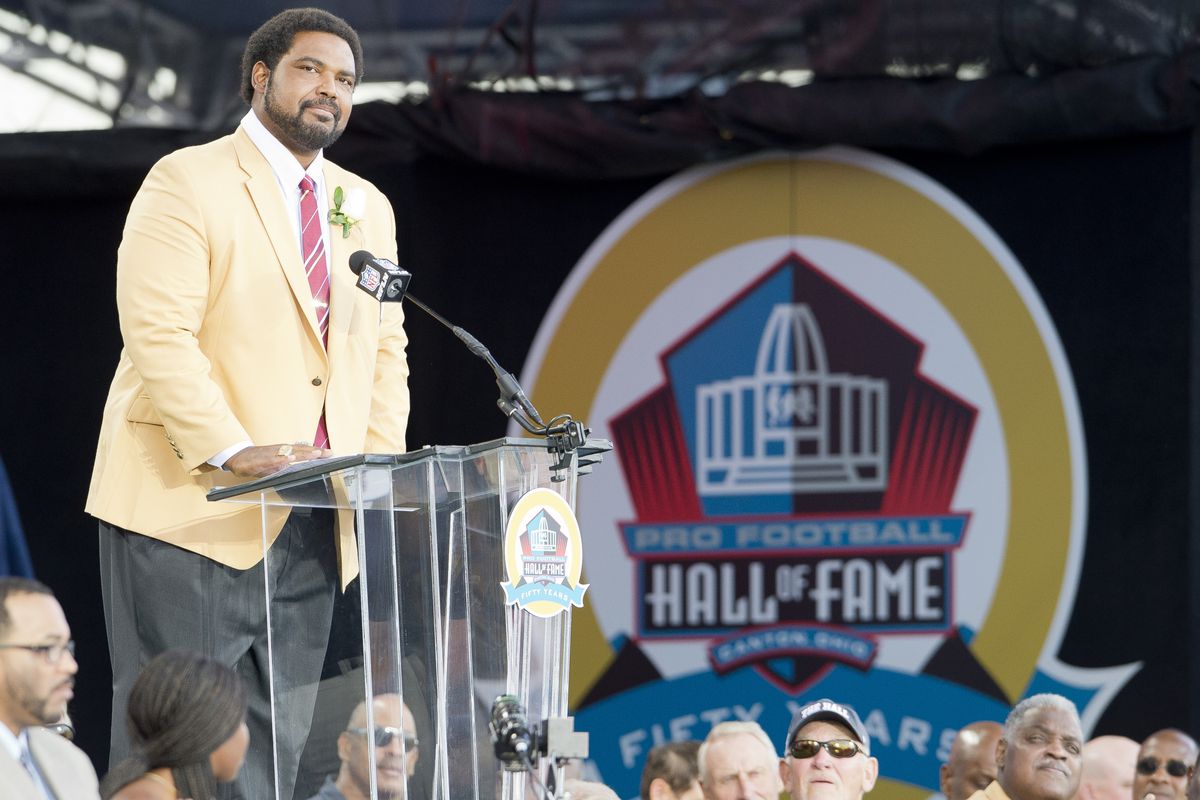 Jonathan Ogden was inducted into the Hall of Fame Saturday night.