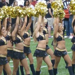 The Saintsations get involved in the pre-game introductions. 