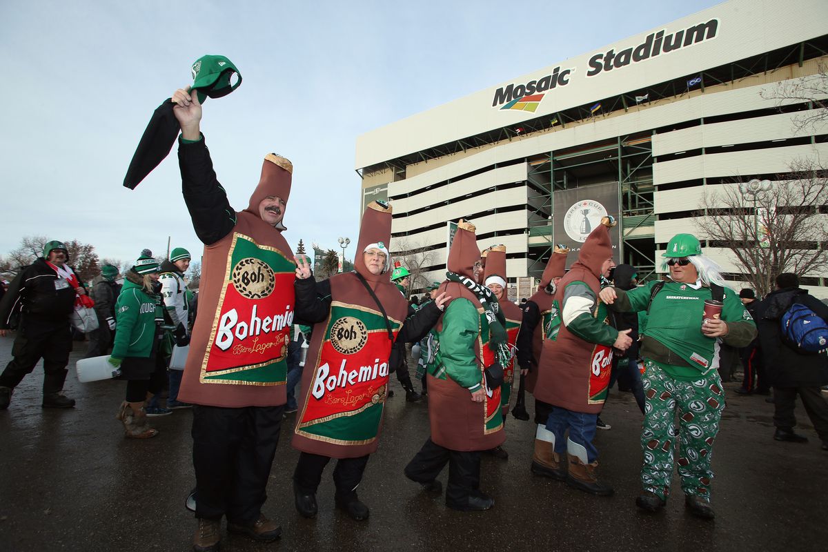 They dress up like beer at CFL games, because of course they do.