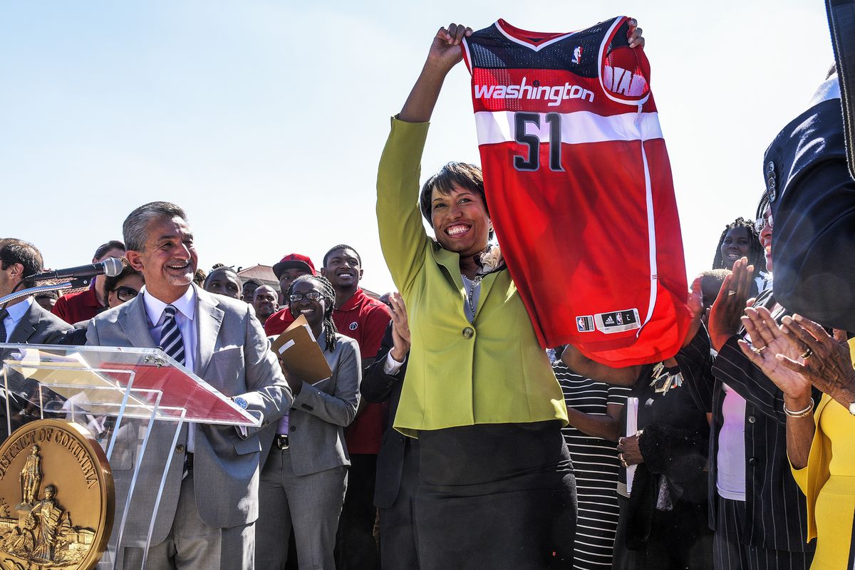 Mayor Muriel Bowser and Ted Leonsis announce plans to build a sports arena at St. Elizabeth’s East in Ward 8, in Washington, DC.