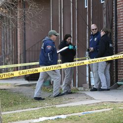 West Valley police investigate a fatal shooting in West Valley City on Sunday, Nov. 20, 2016.