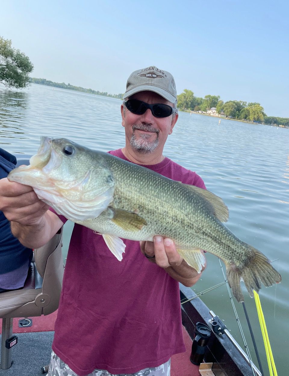 Randy Poenitsch with a largemouth bass from Fox Lake, Wisconsin. Provided by Mike Norris