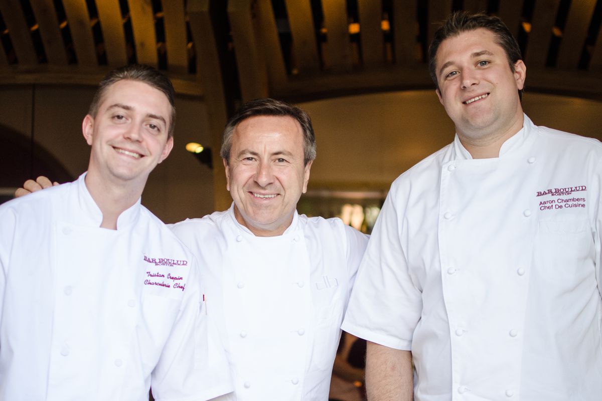 From left to right: Tristan Crépin, Daniel Boulud, Aaron Chambers