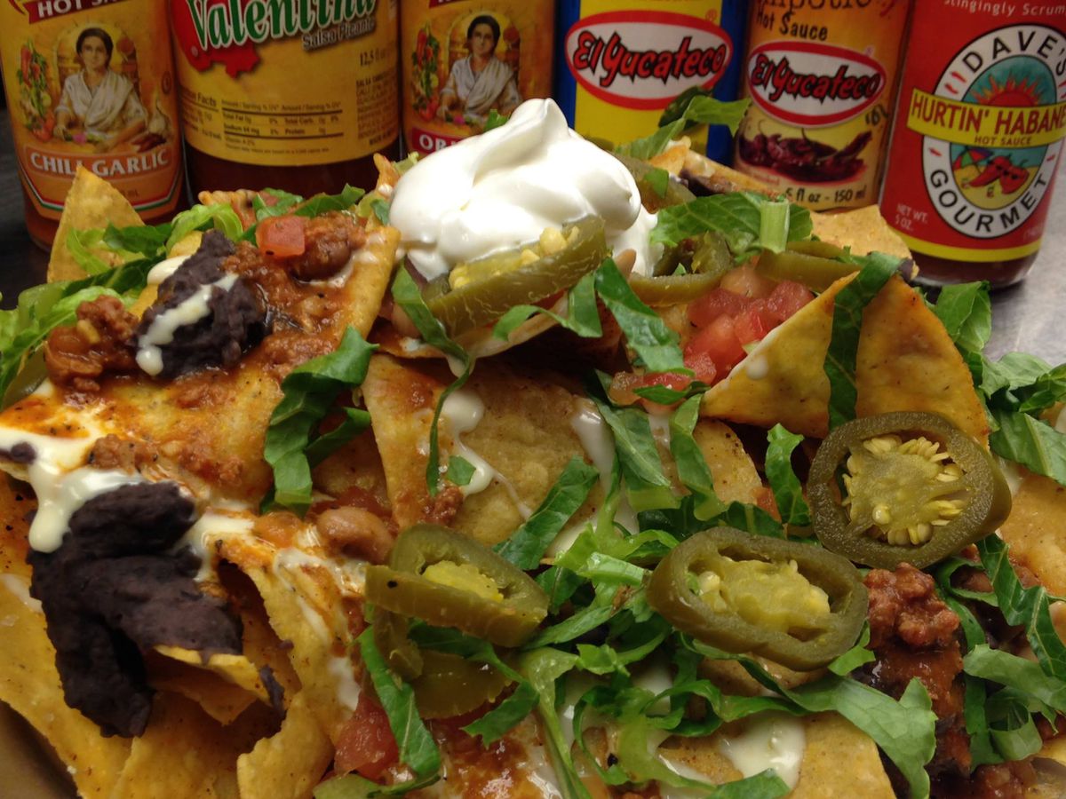 build-your-own nachos&nbsp;at Original El Taco