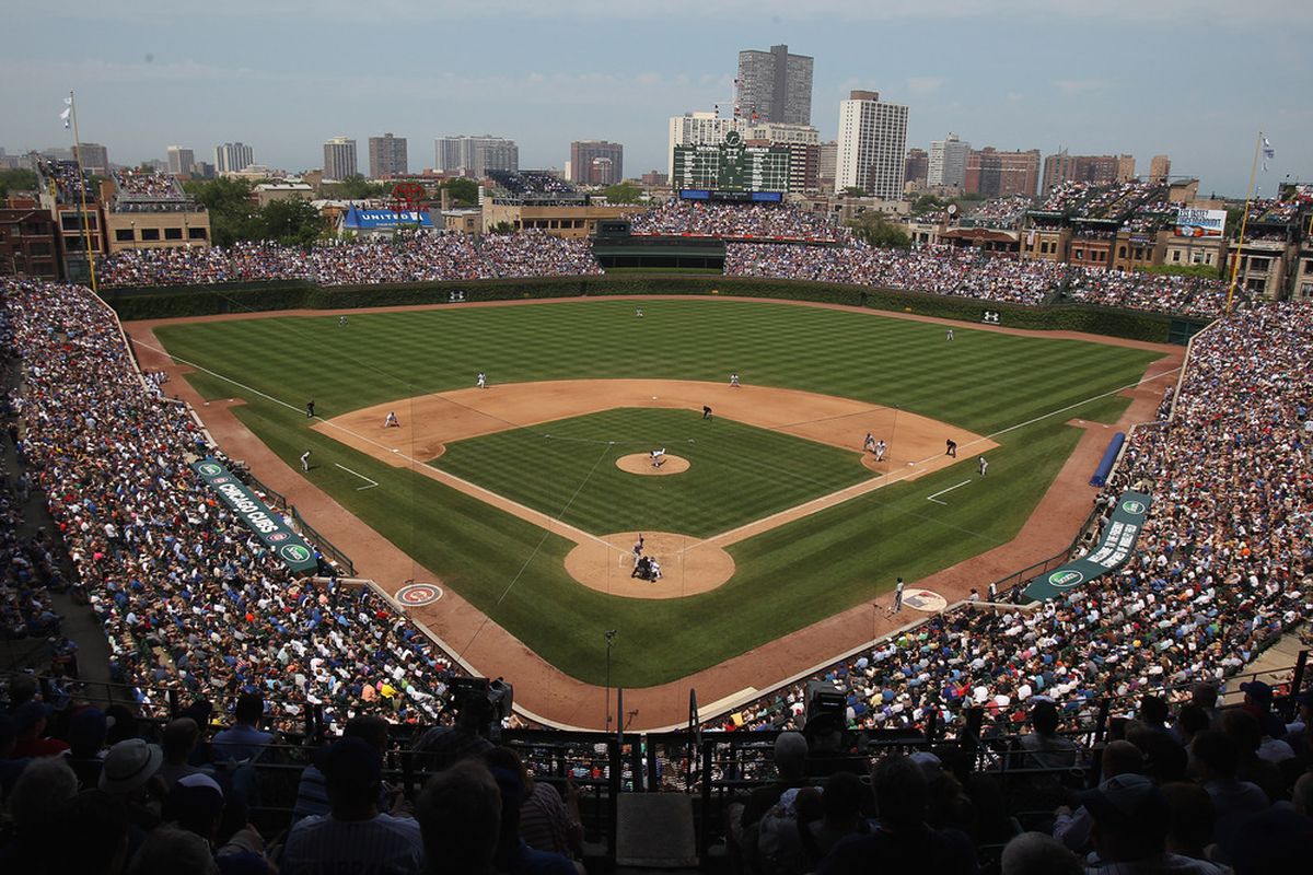 CHICAGO, IL - JUNE 17: A general view of Wrigley Field as the Chicago Cubs take on the New York Yankees on June 17, 2011 in Chicago, Illinois. (Photo by Jonathan Daniel/Getty Images)
