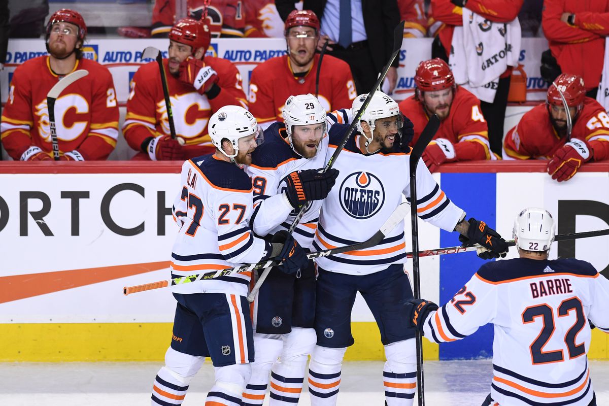 NHL: Stanley Cup Playoffs-Edmonton Oilers at Calgary Flames