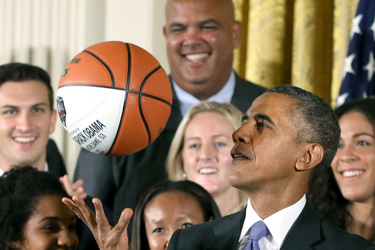 President Obama Hosts NCAA Women's Basketball Champions, The Connecticut Huskies