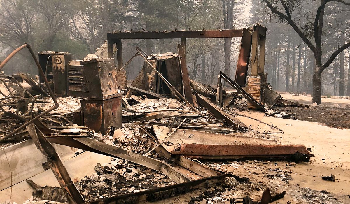 Paradise, CA, house burned to the ground