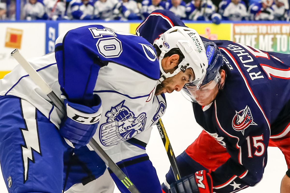 Syracuse Crunch captain Mike Angelidis, shown here taking a face off Saturday night, was displeased with Syracuse's effort. So was everyone else.
