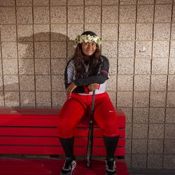 Huntyr Ava poses for a portrait at the West High School softball field in Salt Lake City on Thursday, June 6, 2019. Ava was named Utah's Ms. Softball following West High School's victory in the 5A championship.